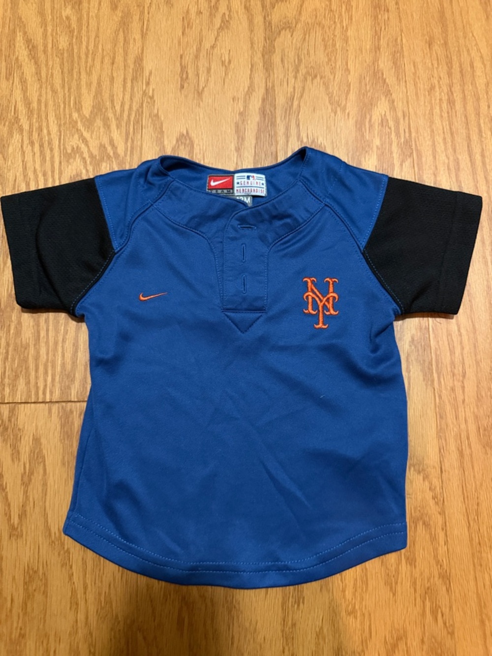 Nike Toddler Royal Blue & Black Mets Baseball Jersey with Orange Accents
